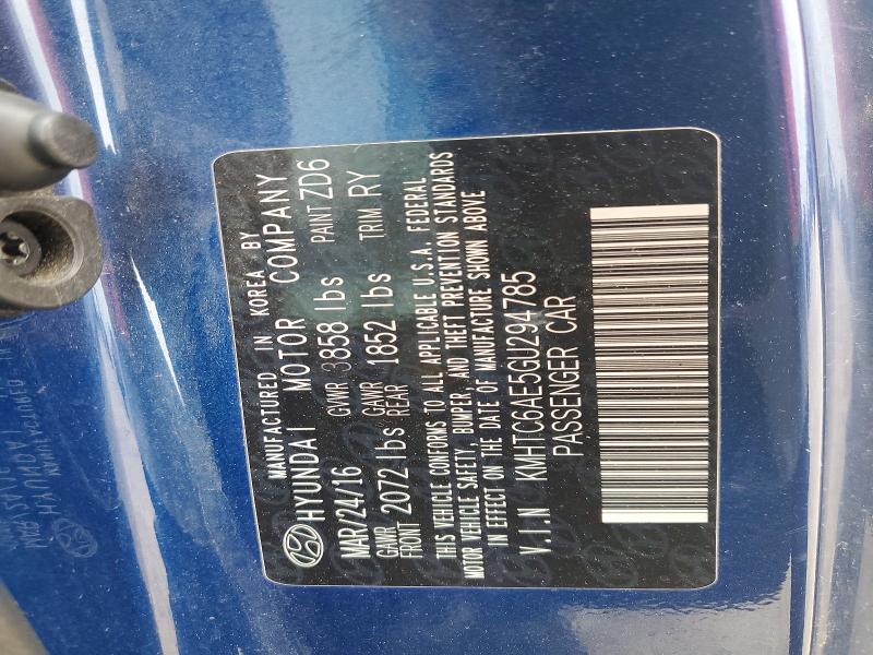 Продажа на аукционе авто 2016 Hyundai Veloster, vin: KMHTC6AE5GU294785, номер лота: 54435836
