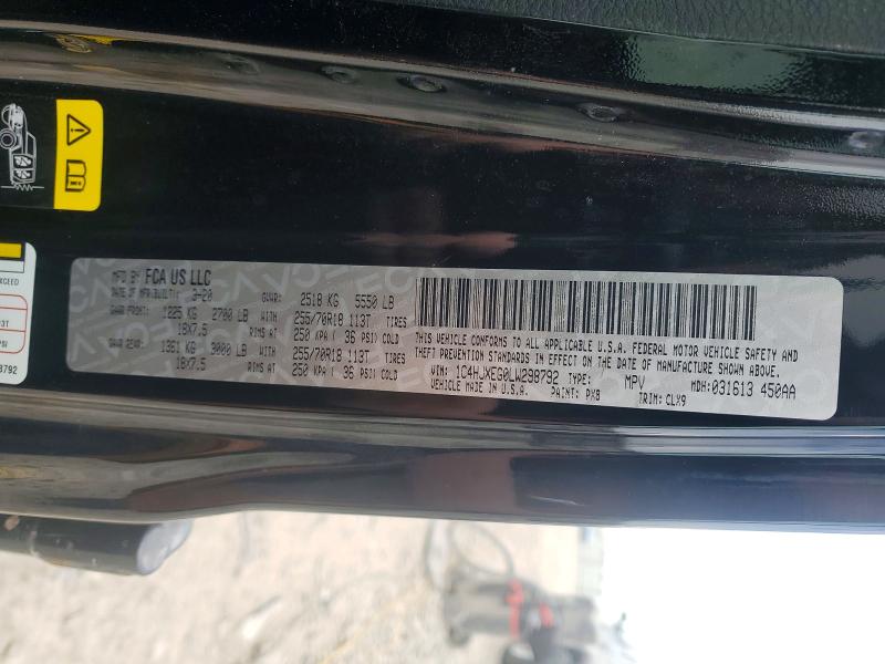 Aukcja sprzedaży 2020 Jeep Wrangler Unlimited, vin: 1C4HJXEG0LW298792, numer aukcji: 52233216
