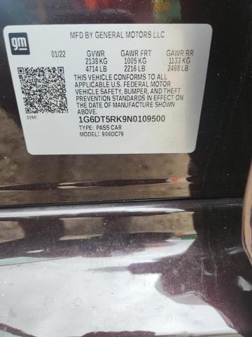 Продажа на аукционе авто 2022 Cadillac Ct5, vin: 1G6DT5RK9N0109500, номер лота: 52667466