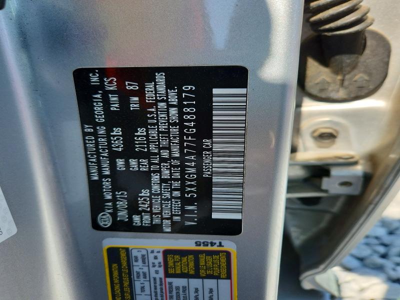 Продаж на аукціоні авто 2015 Kia Optima, vin: 5XXGM4A77FG488179, номер лоту: 53377356