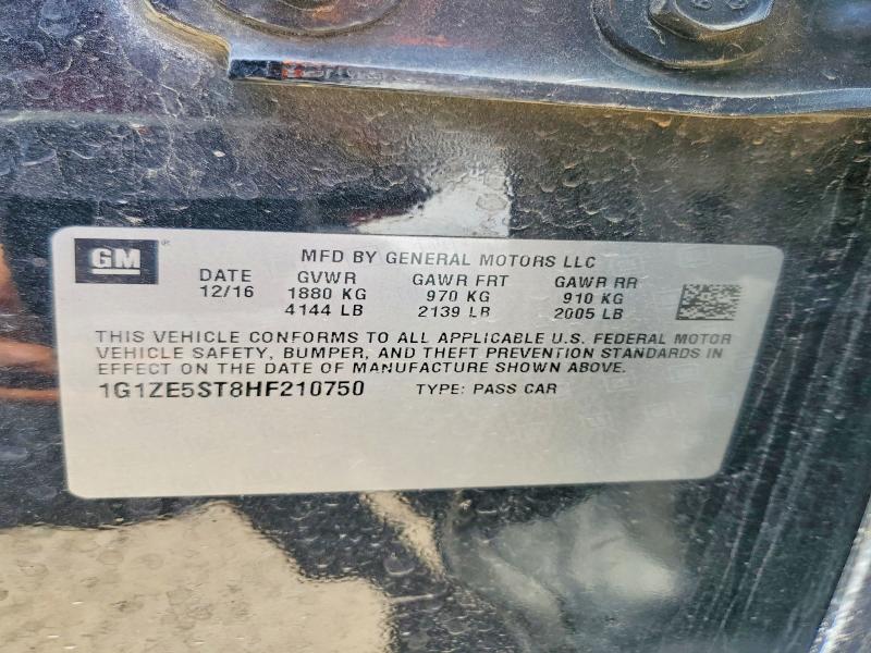 Продажа на аукционе авто 2017 Chevrolet Malibu, vin: 1G1ZE5ST8HF210750, номер лота: 52749396