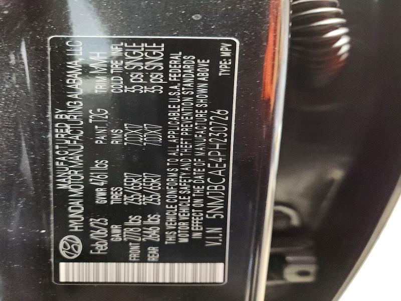 Auction sale of the 2023 Hyundai Tucson, vin: 5NMJBCAE4PH230726, lot number: 51521856