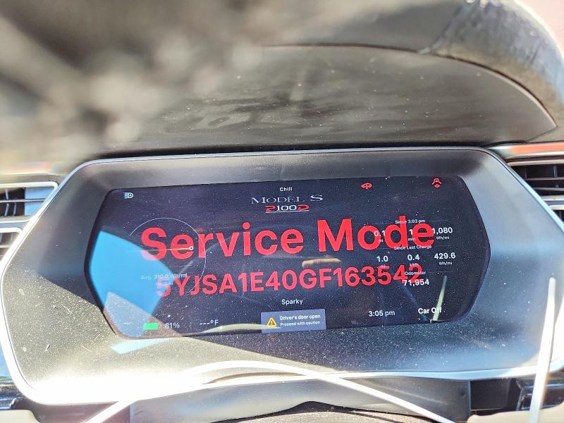 2016 Tesla Model S მანქანა იყიდება აუქციონზე, vin: 5YJSA1E40GF163542, აუქციონის ნომერი: 53158686