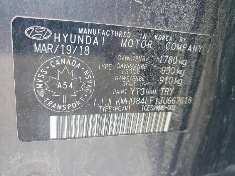Aukcja sprzedaży 2018 Hyundai Elantra, vin: KMHD84LF1JU667618, numer aukcji: 52019136