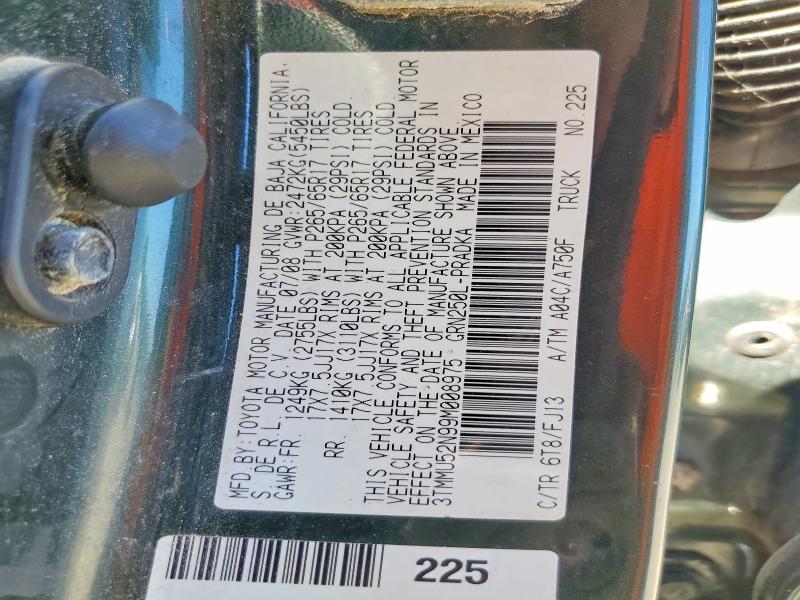 54561146 :رقم المزاد ، 3TMMU52N99M008975 vin ، 2009 Toyota Tacoma مزاد بيع