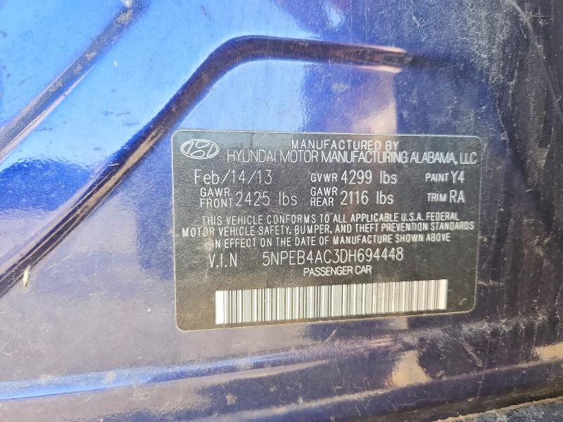 Aukcja sprzedaży 2013 Hyundai Sonata, vin: 5NPEB4AC3DH694448, numer aukcji: 54261386