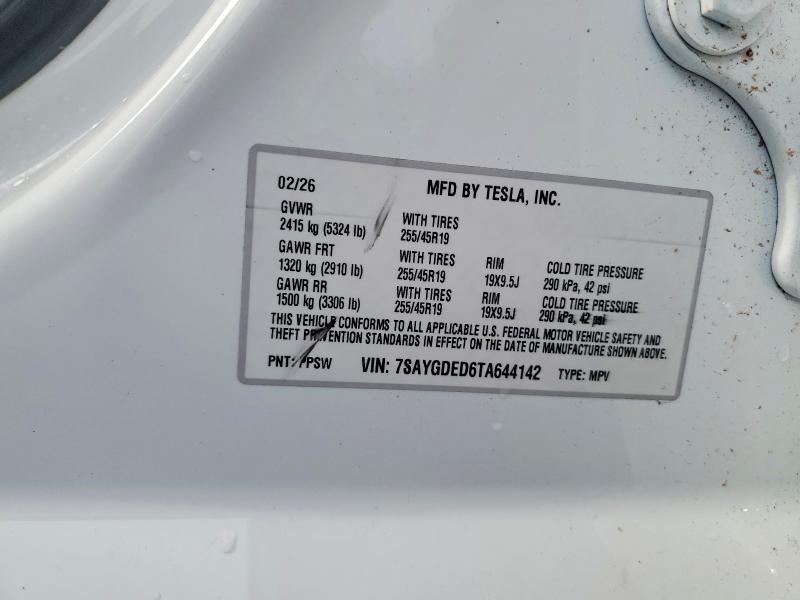 Продажа на аукционе авто 2026 Tesla Model Y, vin: 7SAYGDED6TA644142, номер лота: 55088566