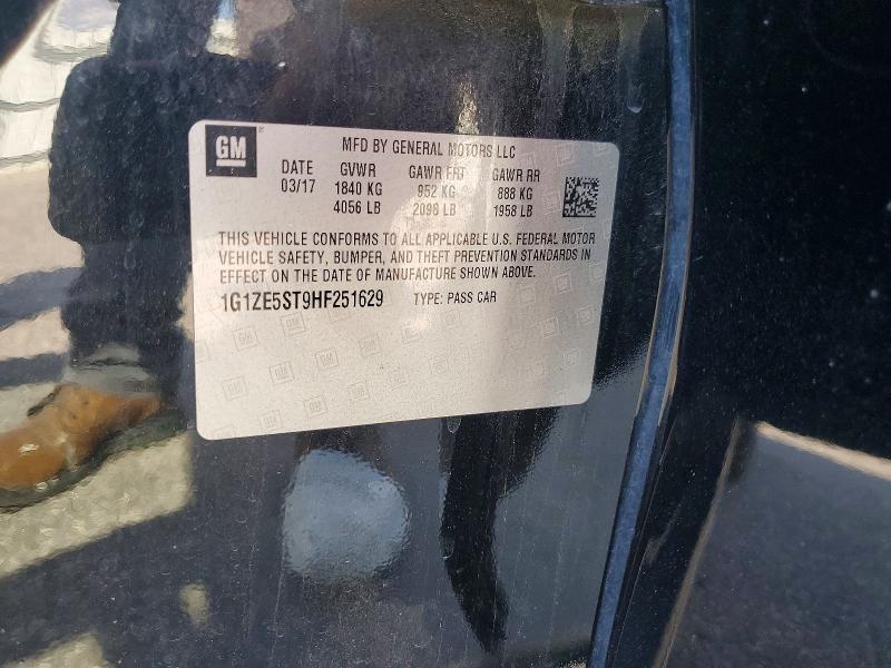 Продаж на аукціоні авто 2017 Chevrolet Malibu, vin: 1G1ZE5ST9HF251629, номер лоту: 52880206