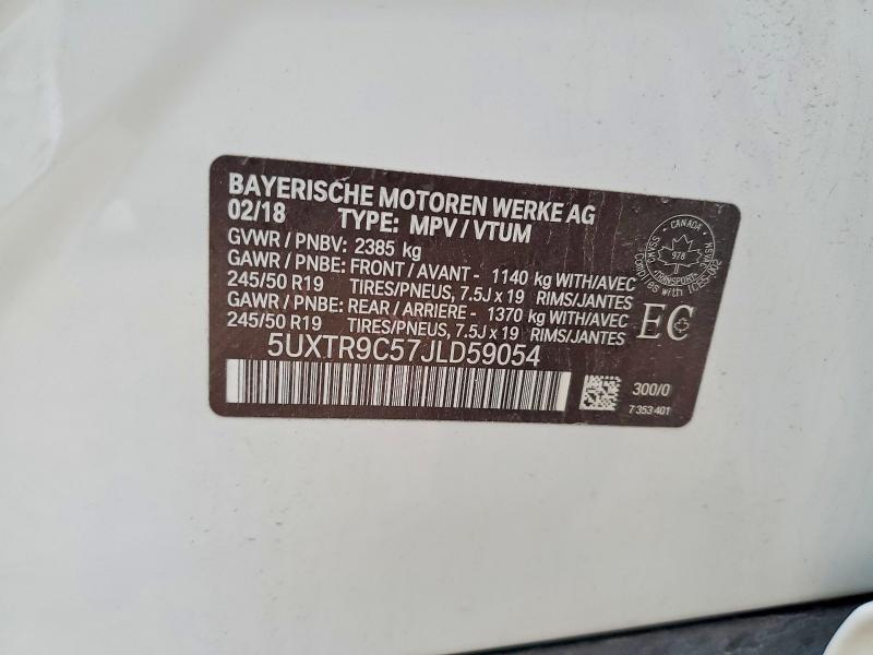 Продажа на аукционе авто 2018 Bmw X3, vin: 5UXTR9C57JLD59054, номер лота: 52253056