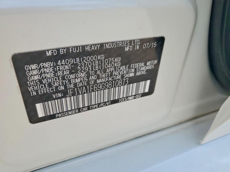 Aukcja sprzedaży 2016 Subaru Wrx, vin: JF1VA1F69G9810873, numer aukcji: 55756526