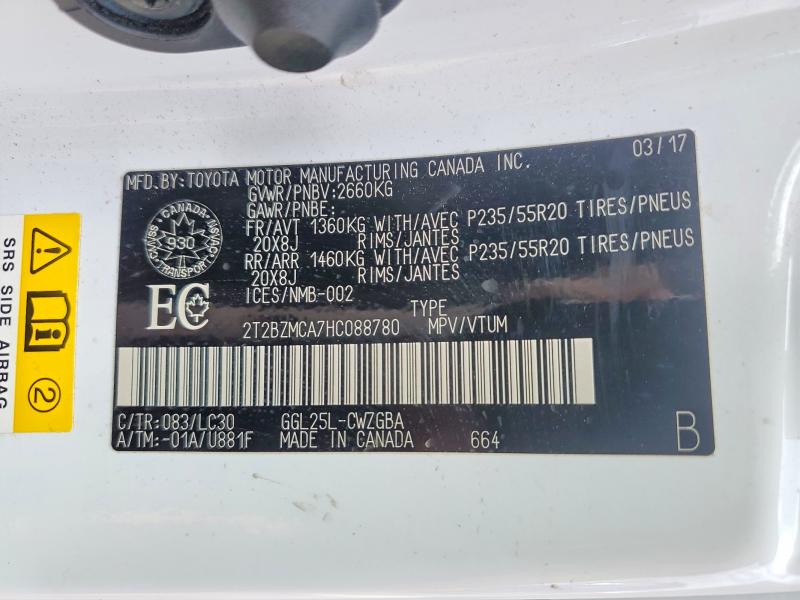 Продажа на аукционе авто 2017 Lexus Rx 350, vin: 2T2BZMCA7HC088780, номер лота: 52476636