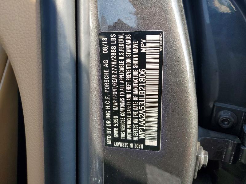 Aukcja sprzedaży 2018 Porsche Macan, vin: WP1AA2A53JLB21806, numer aukcji: 54770346