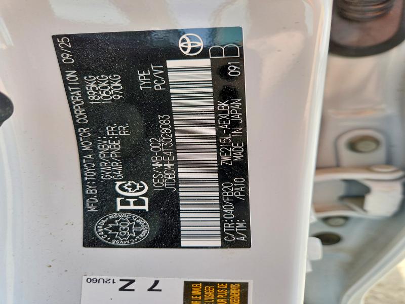 Продаж на аукціоні авто 2026 Toyota Corolla Hybrid, vin: JTDBDMHE4T3028083, номер лоту: 52423496