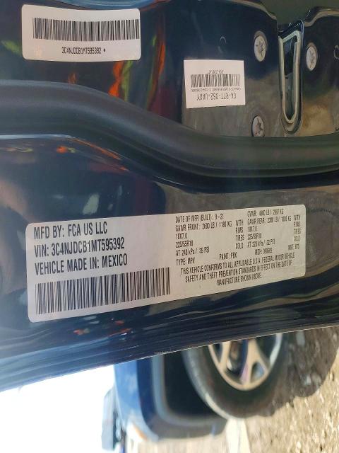51793676 :رقم المزاد ، 3C4NJDCB1MT595392 vin ، 2021 Jeep Compass مزاد بيع