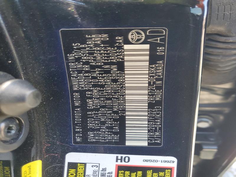Aukcja sprzedaży 2016 Toyota Corolla, vin: 2T1BURHE0GC528607, numer aukcji: 53847266