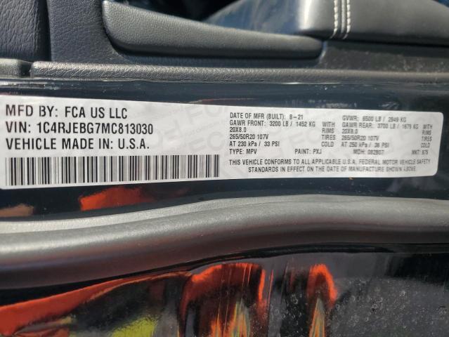 Продаж на аукціоні авто 2021 Jeep Grand Cherokee, vin: 1C4RJEBG7MC813030, номер лоту: 54048536