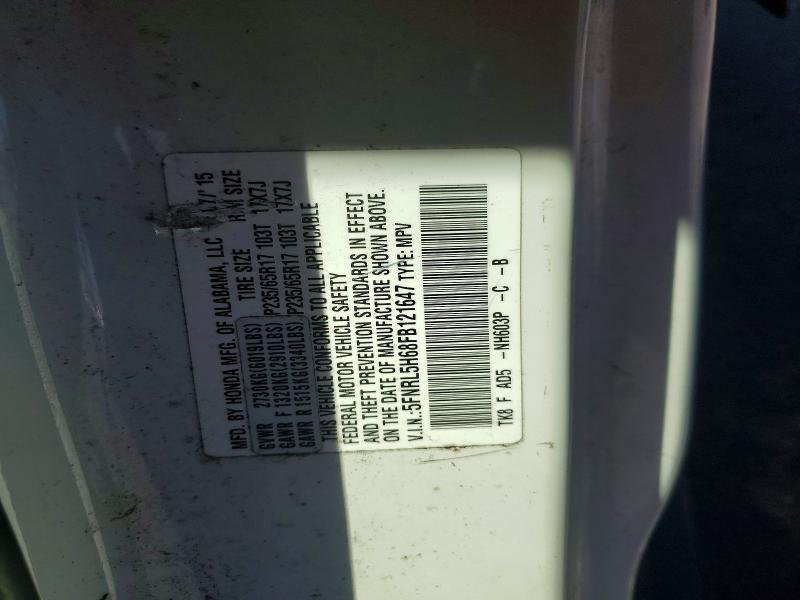 Продажа на аукционе авто 2015 Honda Odyssey, vin: 5FNRL5H68FB121647, номер лота: 53041816