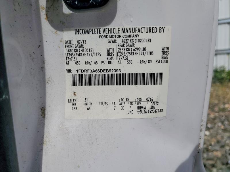 2013 Ford F350 მანქანა იყიდება აუქციონზე, vin: 1FDRF3A66DEB92393, აუქციონის ნომერი: 52181126