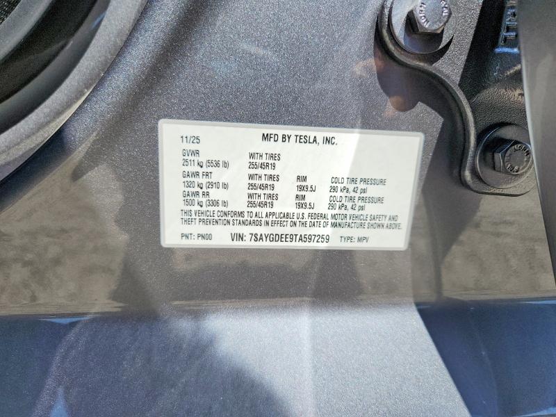Продажа на аукционе авто 2026 Tesla Model Y, vin: 7SAYGDEE9TA597259, номер лота: 54209636