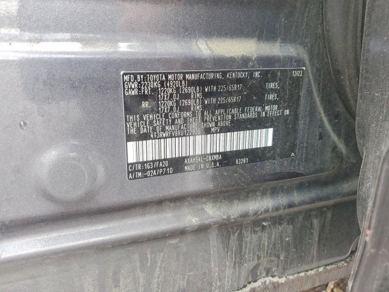 Aukcja sprzedaży 2024 Toyota Rav4 Hybrid, vin: 4T3RWRFV8RU122935, numer aukcji: 54877776