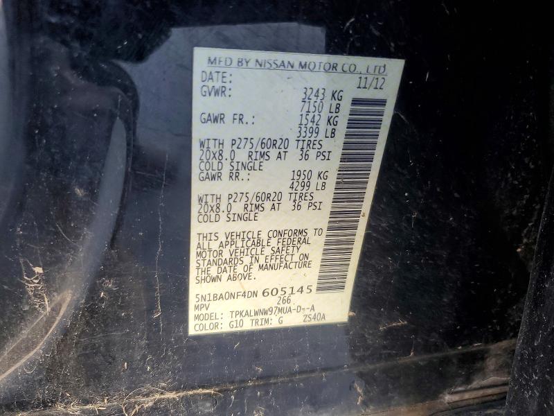 Продажа на аукционе авто 2013 Nissan Armada, vin: 5N1BA0NF4DN605145, номер лота: 55195236