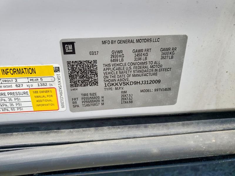 Продажа на аукционе авто 2017 Gmc Acadia Limited, vin: 1GKKVSKD9HJ312009, номер лота: 54768756
