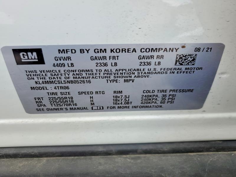 Aukcja sprzedaży 2022 Buick Encore Gx, vin: KL4MMCSL5NB052616, numer aukcji: 54689106
