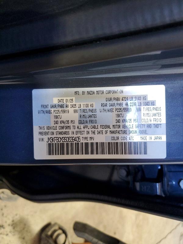 Aukcja sprzedaży 2025 Mazda Cx-5, vin: JM3KFBCM3S0639405, numer aukcji: 54623316