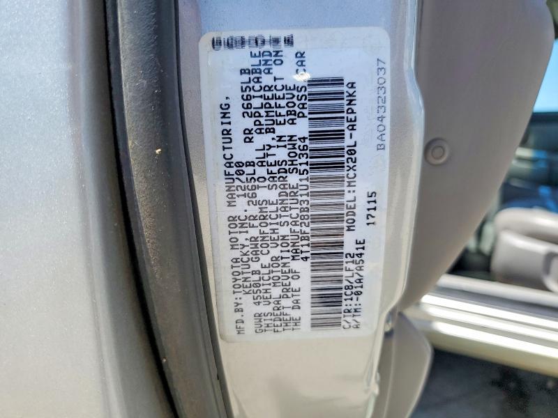 Aukcja sprzedaży 2001 Toyota Avalon, vin: 4T1BF28B31U151364, numer aukcji: 52027496