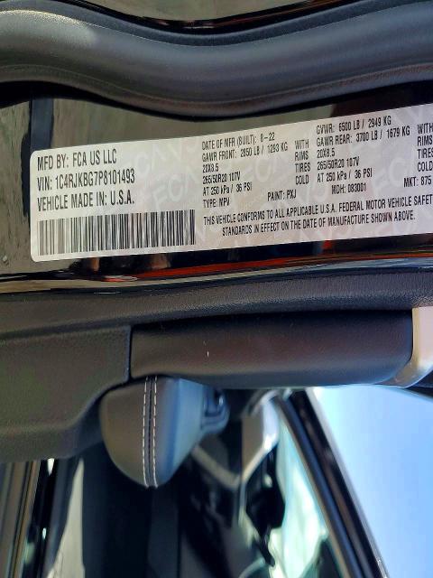 2023 Jeep Grand Cherokee მანქანა იყიდება აუქციონზე, vin: 1C4RJKBG7P8101493, აუქციონის ნომერი: 52274306