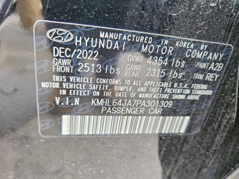 Продажа на аукционе авто 2023 Hyundai Sonata, vin: KMHL64JA7PA301309, номер лота: 52741836