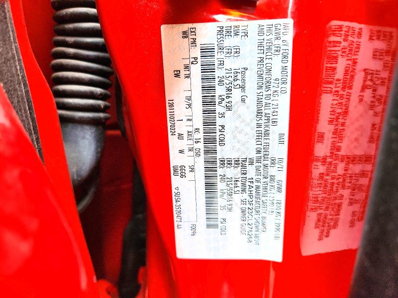 55141896 :رقم المزاد ، 1FAHP3F23CL276268 vin ، 2012 Ford Focus مزاد بيع