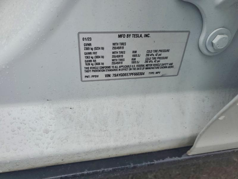 Продажа на аукционе авто 2023 Tesla Model Y, vin: 7SAYGDEE7PF660304, номер лота: 53750186