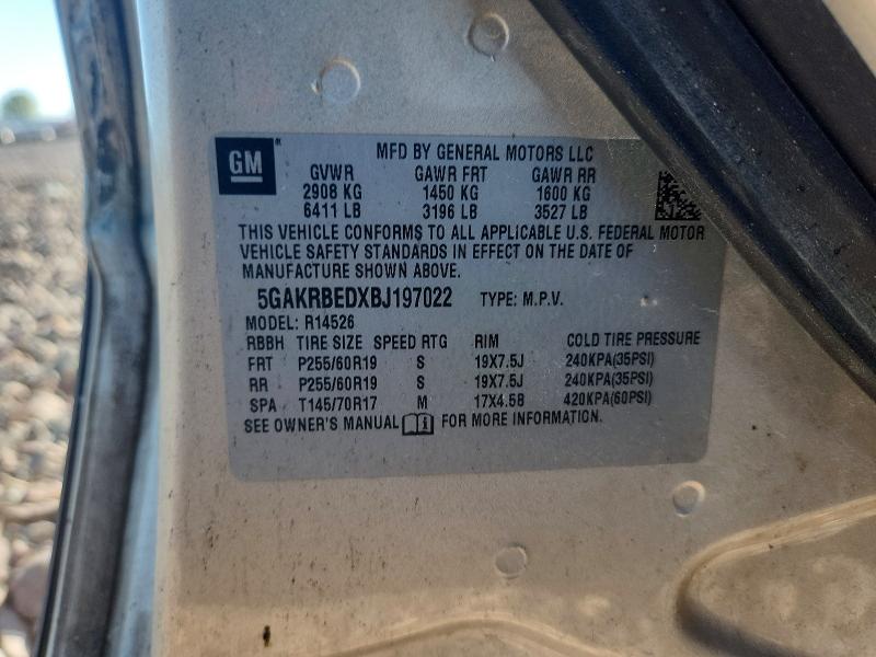 Aukcja sprzedaży 2011 Buick Enclave, vin: 5GAKRBEDXBJ197022, numer aukcji: 53573256