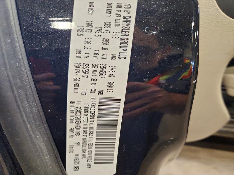 2013 Dodge Grand Caravan მანქანა იყიდება აუქციონზე, vin: 2C4RDGCGXDR804430, აუქციონის ნომერი: 54042676