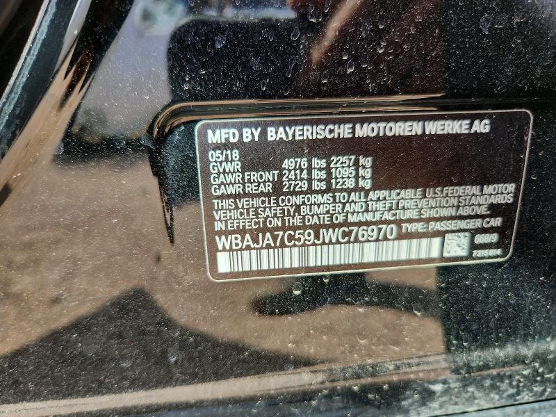 Продаж на аукціоні авто 2018 Bmw 530, vin: WBAJA7C59JWC76970, номер лоту: 55216986