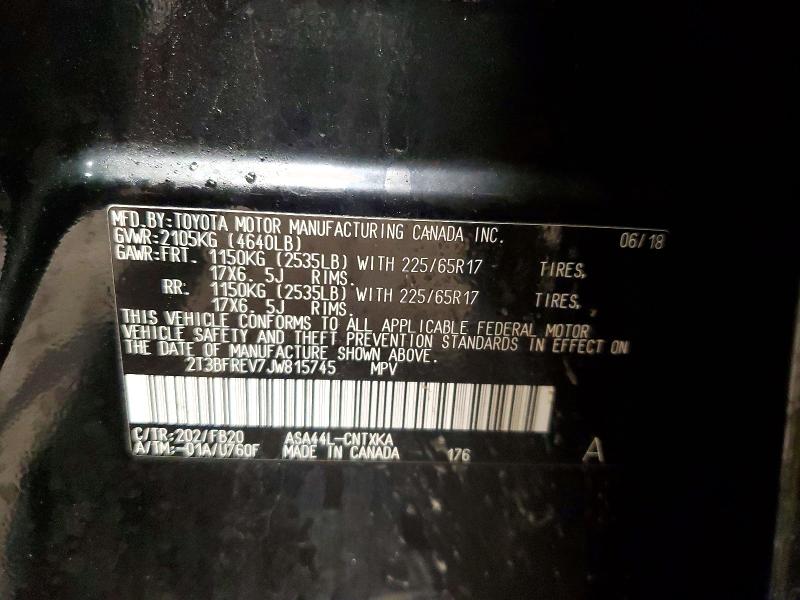 Продаж на аукціоні авто 2018 Toyota Rav4, vin: 2T3BFREV7JW815745, номер лоту: 53920986
