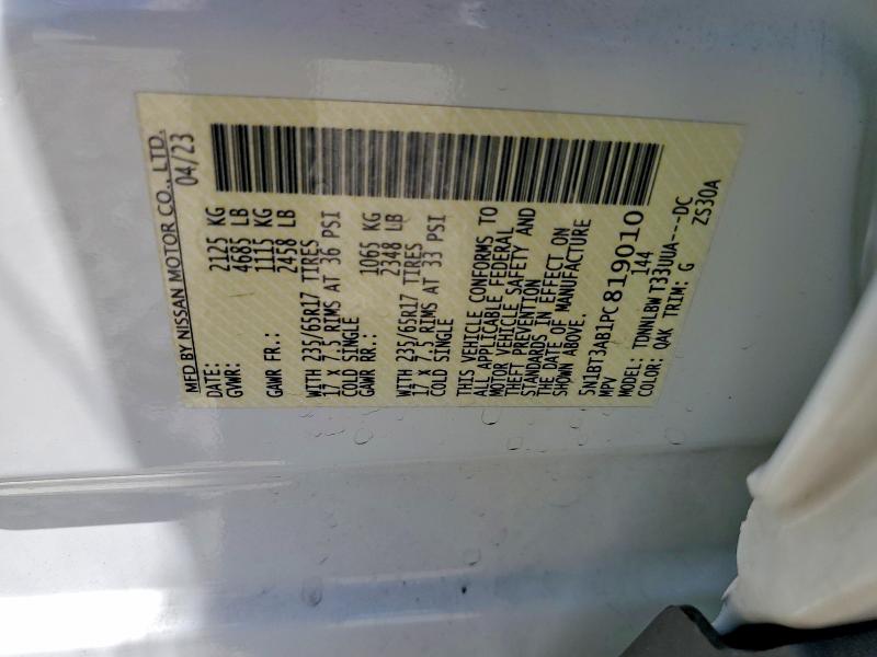 55522636 :رقم المزاد ، 5N1BT3AB1PC819010 vin ، 2023 Nissan Rogue مزاد بيع