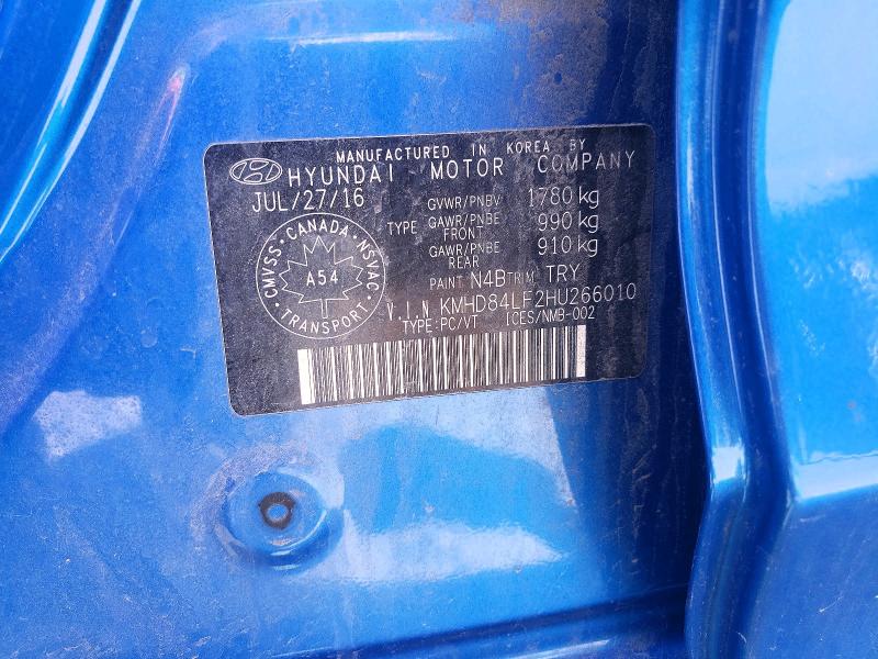 Продажа на аукционе авто 2017 Hyundai Elantra, vin: KMHD84LF2HU266010, номер лота: 54793206
