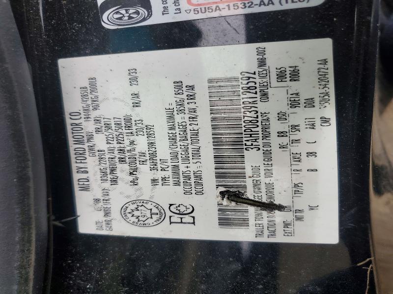 46712636 :رقم المزاد ، 3FAHP08Z39R128592 vin ، 2009 Ford Fusion مزاد بيع