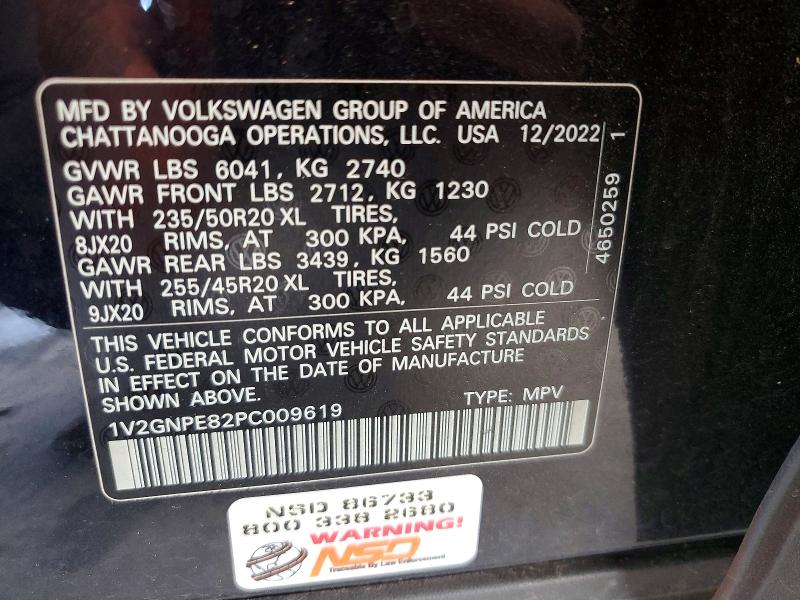 Aukcja sprzedaży 2023 Volkswagen Id.4, vin: 1V2GNPE82PC009619, numer aukcji: 55214166