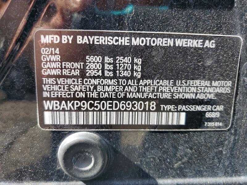Aukcja sprzedaży 2014 Bmw 550, vin: WBAKP9C50ED693018, numer aukcji: 55401856