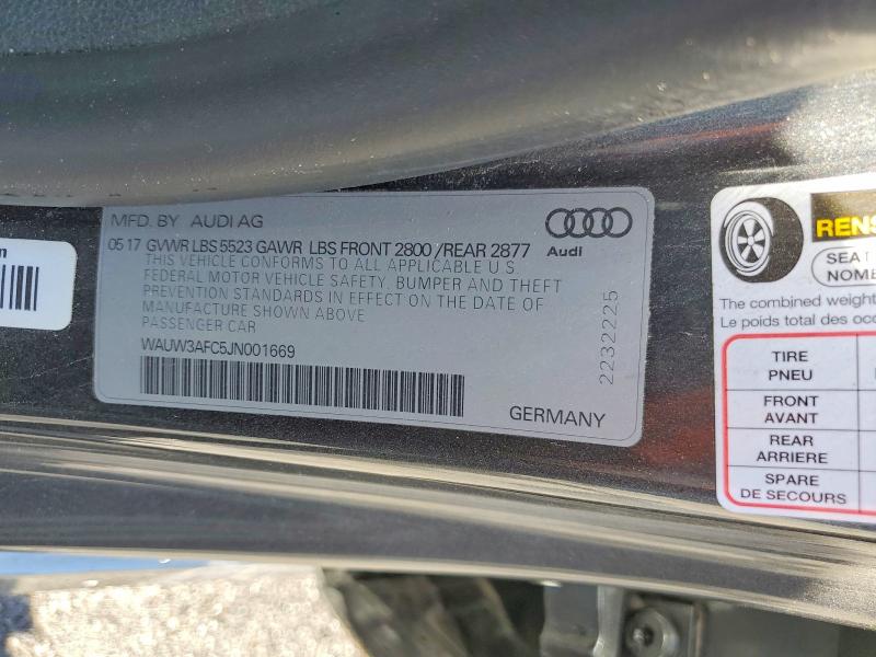 Продажа на аукционе авто 2018 Audi A7, vin: WAUW3AFC5JN001669, номер лота: 54179116