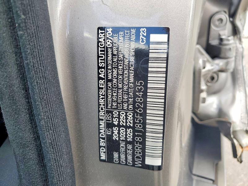 Aukcja sprzedaży 2005 Mercedes-benz C, vin: WDBRF81J85F628435, numer aukcji: 54980216