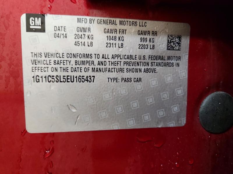 Aukcja sprzedaży 2014 Chevrolet Malibu, vin: 1G11C5SL5EU165437, numer aukcji: 53194816