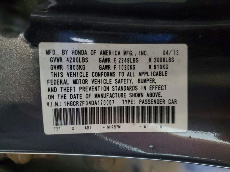 Продаж на аукціоні авто 2013 Honda Accord, vin: 1HGCR2F34DA170007, номер лоту: 52179386