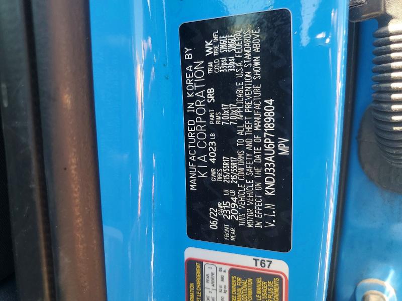 52944536 :رقم المزاد ، KNDJ33AU6P7189804 vin ، 2023 Kia Soul مزاد بيع