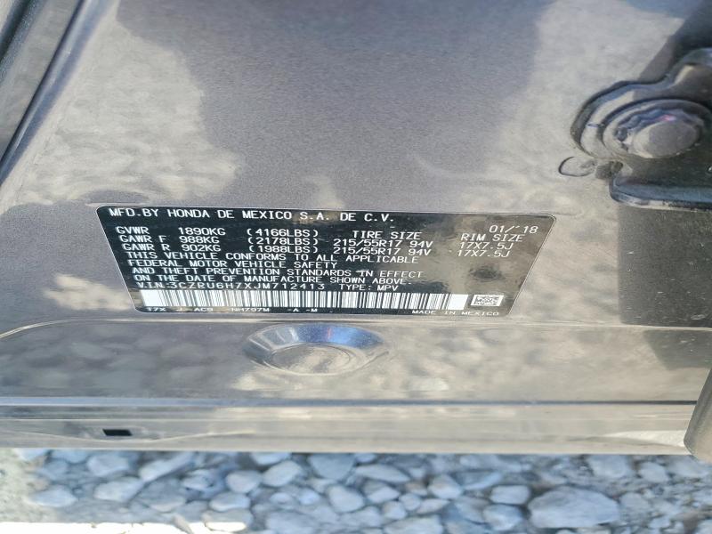 53000466 :رقم المزاد ، 3CZRU6H7XJM712413 vin ، 2018 Honda Hr-v مزاد بيع