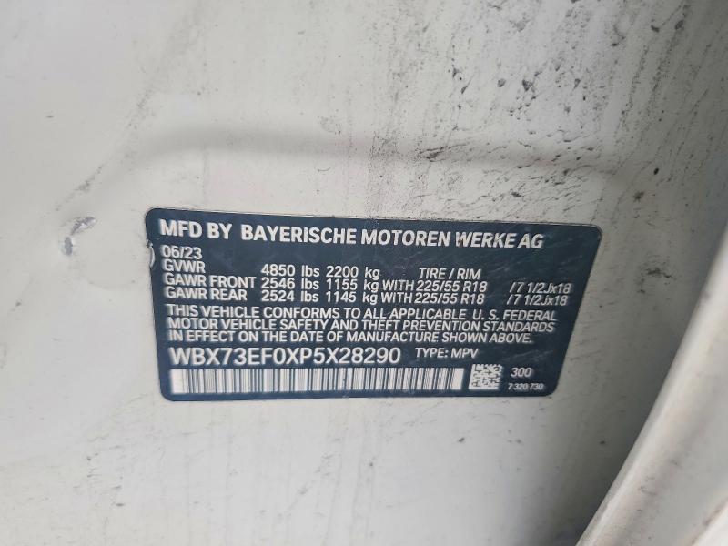 53828116 :رقم المزاد ، WBX73EF0XP5X28290 vin ، 2023 Bmw X1 مزاد بيع