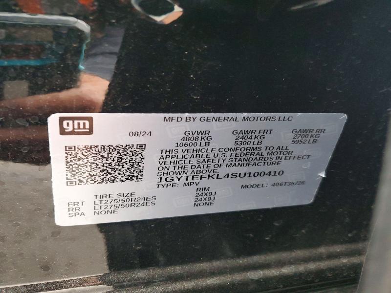 55221326 :رقم المزاد ، 1GYTEFKL4SU100410 vin ، 2025 Cadillac Escalade Iq مزاد بيع